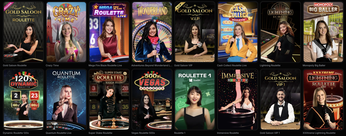 Revolution Casino Live Games