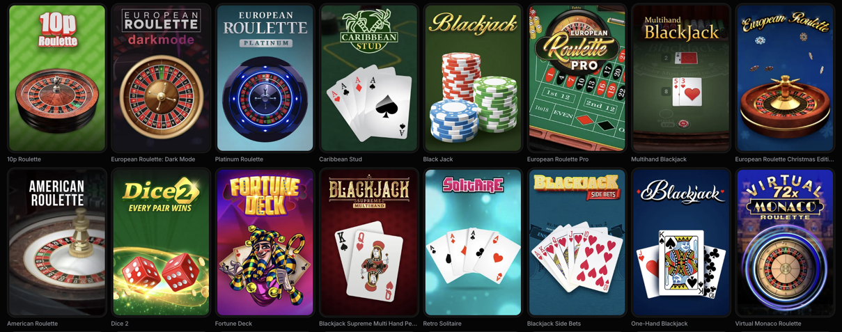 Revolution Casino Table Games
