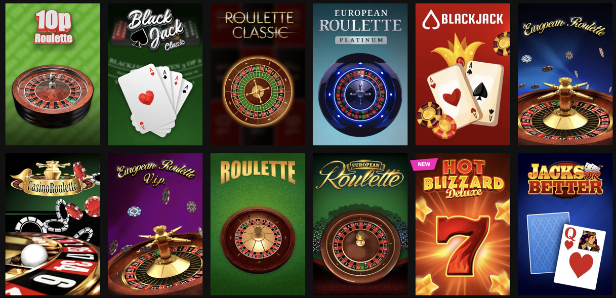 RtBet Table Games