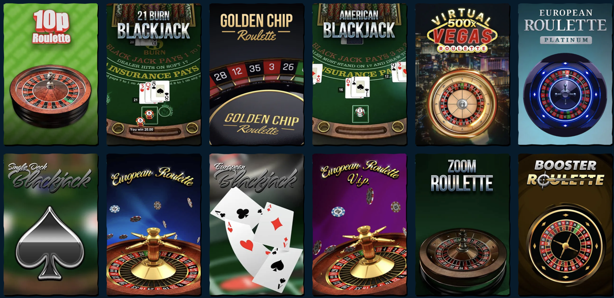 Spinanga Casino Table Games
