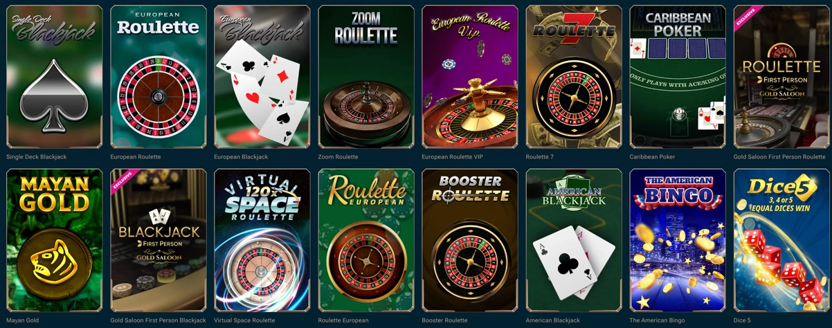 Slotuna Table Games