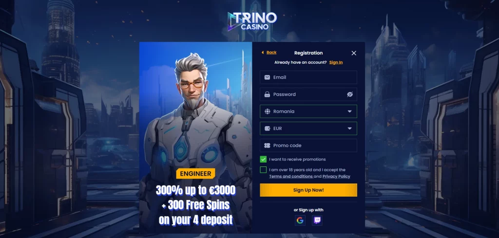 trino casino registration