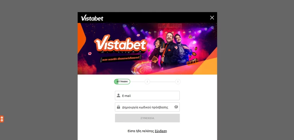 vistabet registration